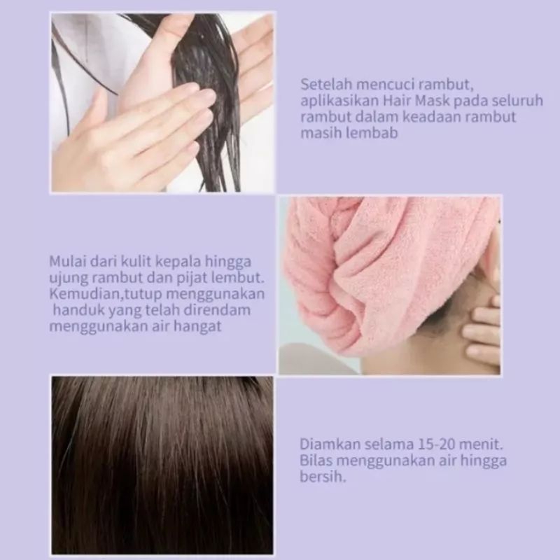 Auror Keratin Hair Mask Smooth &amp; Shiny Masker Rambut Perawatan Rambut