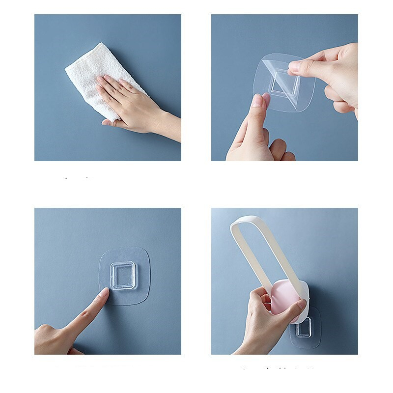 Gantungan Dinding Serbaguna Hanger Capit Baju Foldable Adhesive Hook