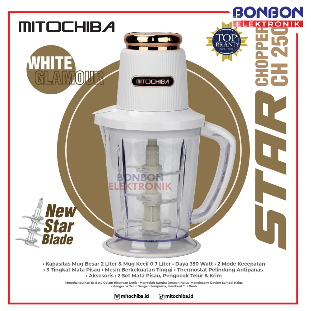 MITOCHIBA STAR Chopper 2L CH 250 / CH250 Penggiling Daging, Es, Buah