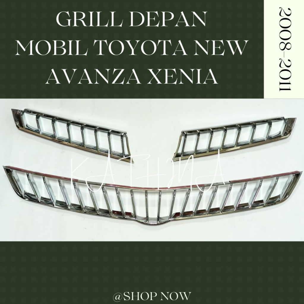 List Grill Depan Mobil Avanza Xenia New 2008-2011 Model Camry Chrome
