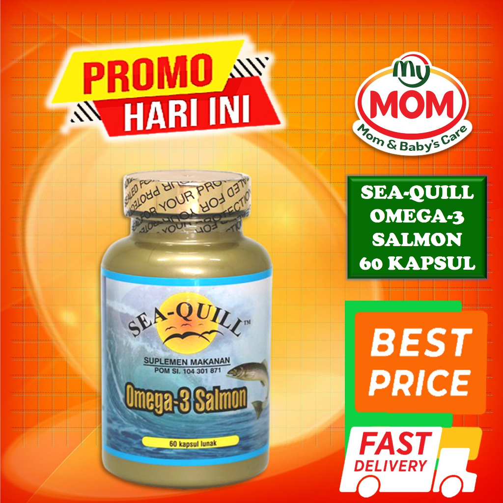 [BPOM] Sea-Quill Omega 3 Salmon 60 Softgel / Sea Quill Minyak Ikan / Seaquill Omega-3 / Vitamin Kolesterol Jantung Hipertensi / MY MOM