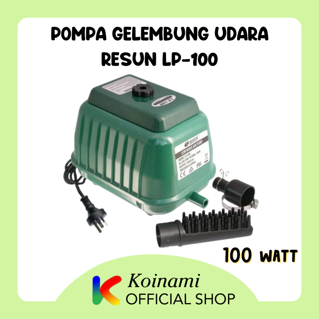 RESUN LP-100 / pompa gelembung udara / blower / air pump / kolam ikan koi / oxigen / aqua scape