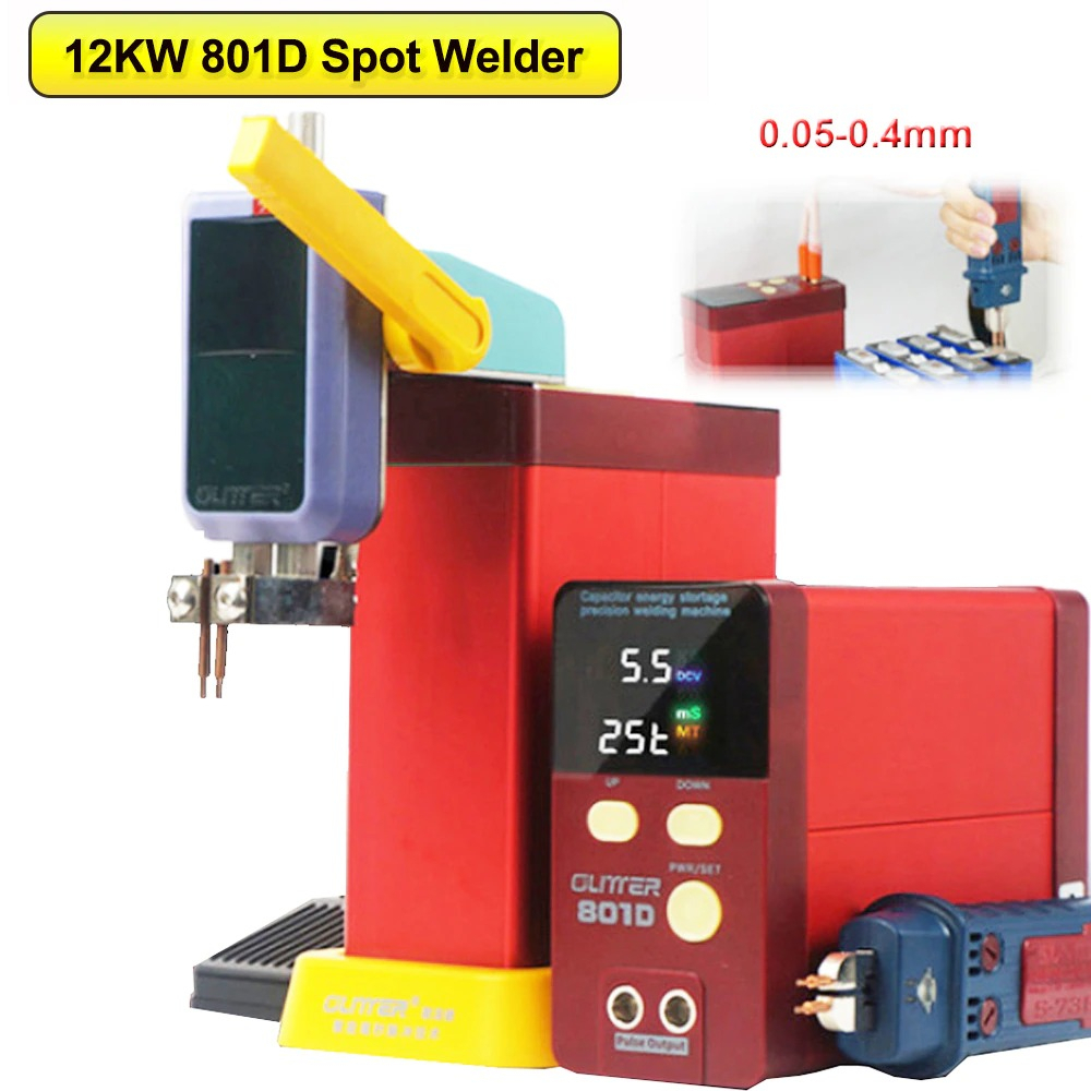 GLITTER Mesin Las Pulse Spot Welding Machine 12KW 220V - 801D - Red