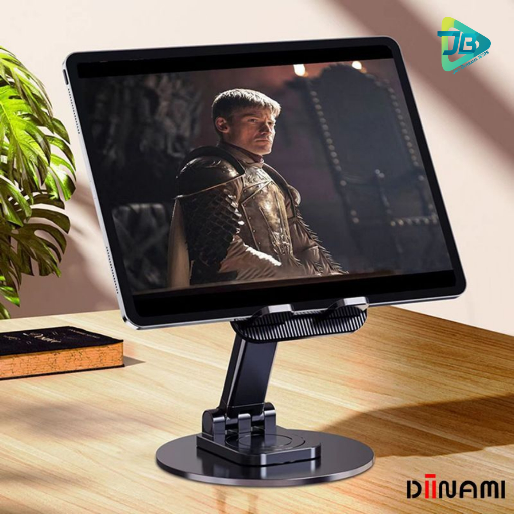 DIINAMI HM-1 Holder HP BESI phone Holder stand hp Tab &amp; iPad universal   Holder lipat besi di meja dudukan hp  bisa puter 360 derajat JB8804