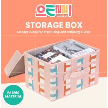 MINISO Fabric Storage Box Kotak Penyimpanan Serbaguna