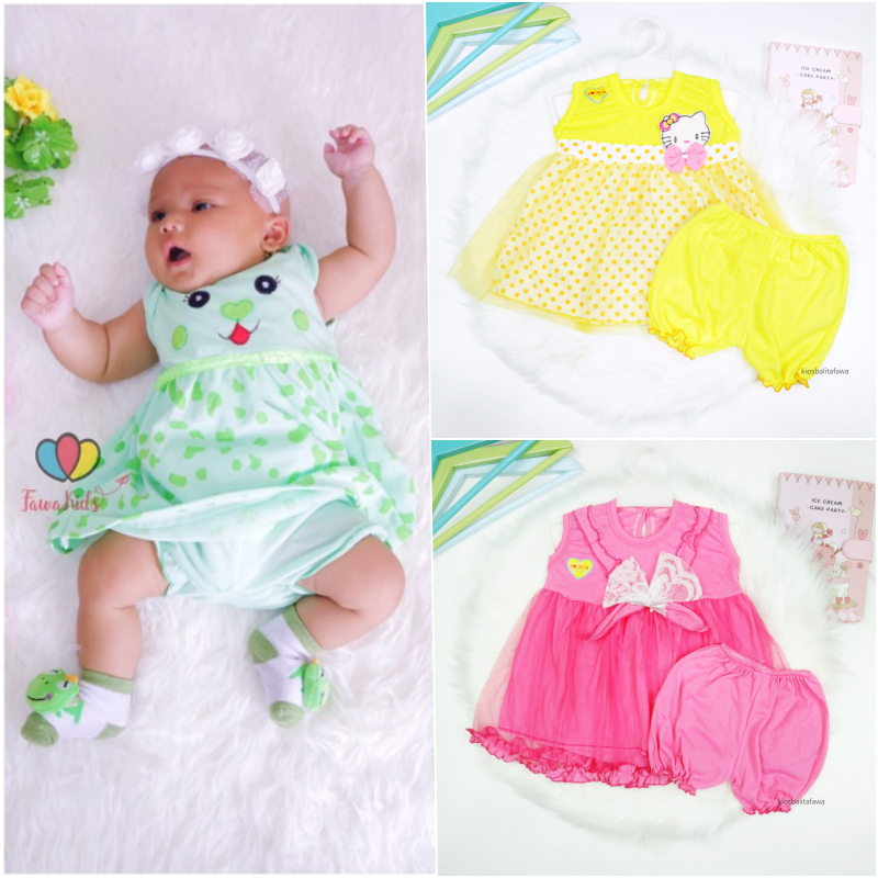 (BUY 1 GET 1) Setelan Bayi 0-12 Bulan / Anak Perempuan Baju Lengan Celana Pop Set Baby New Born