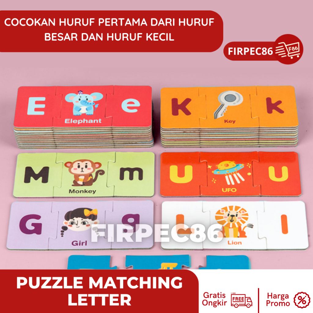 F86 MAINAN EDUKASI ENGLISH LETTER LEARNING CARD MENGENAL ALPHABET