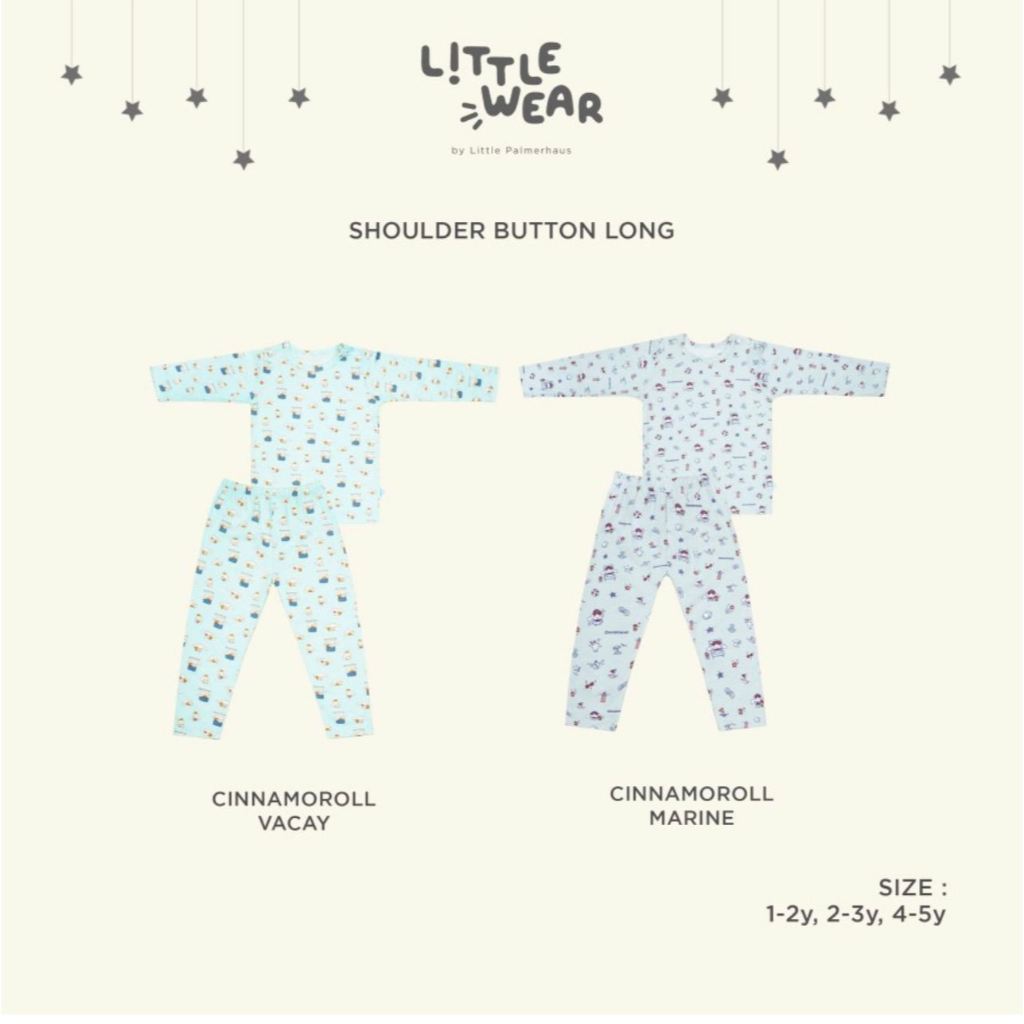 Little Palmerhaus Little Wear Long Sleeve - Setelan Oblong Panjang Celana Pnjang Baju Tidur Bayi