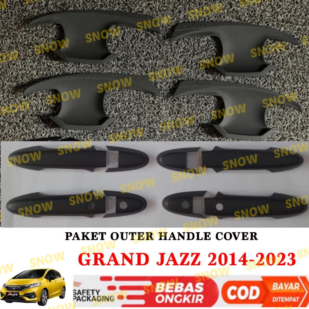 Paket Outer Handle Cover Grand All New Jazz GK5 2014 2022 2023 Hitam Chrome