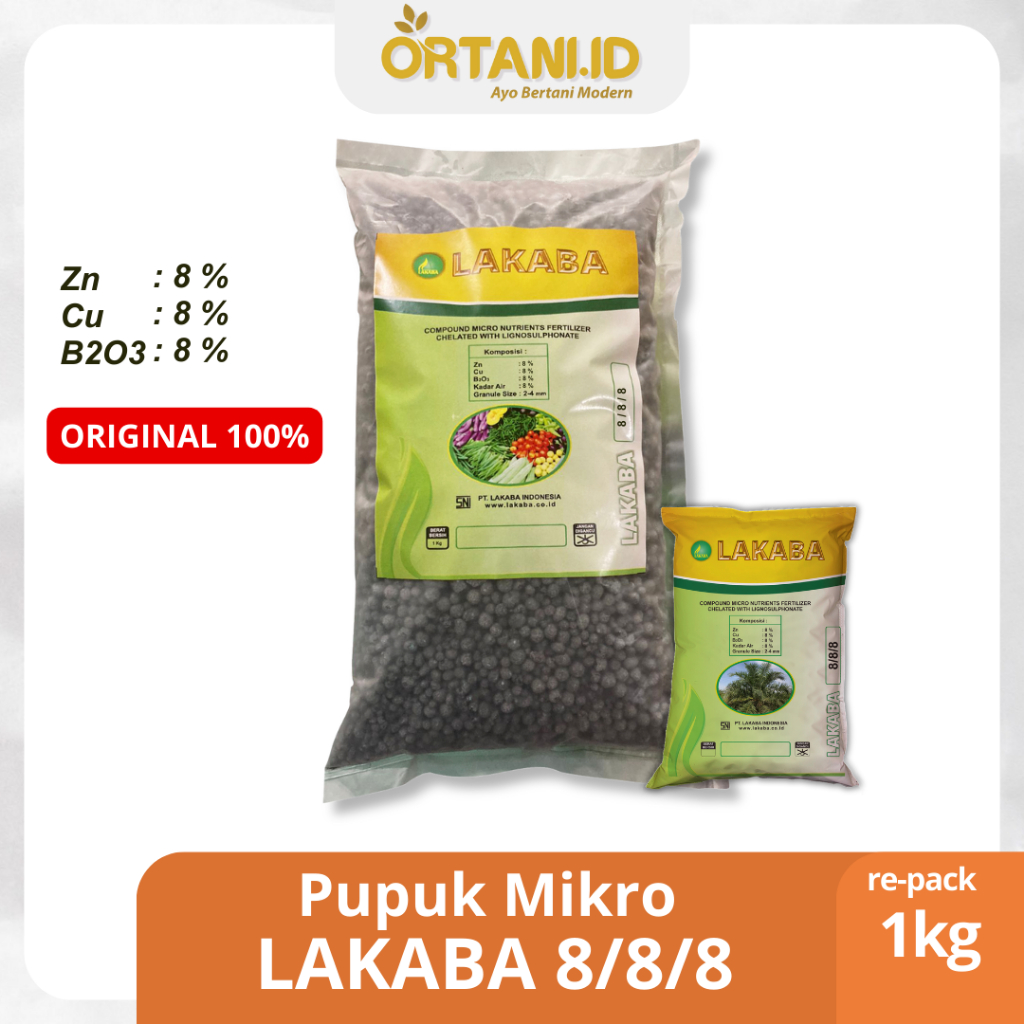 Pupuk Mikro LAKABA 8/8/8 (Zn-Cu-B2O3) 1kg | | Pupuk Mikro Mix | Pupuk Boron | Pupuk Buah Bunga