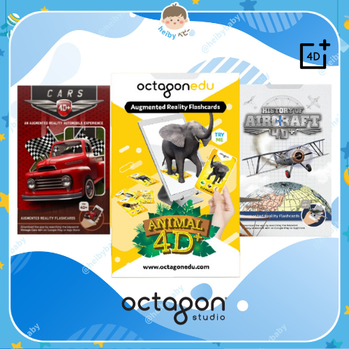 [PAKET] Kartu Animal + Octaland + Dino 4D+ (Octagon Studio)