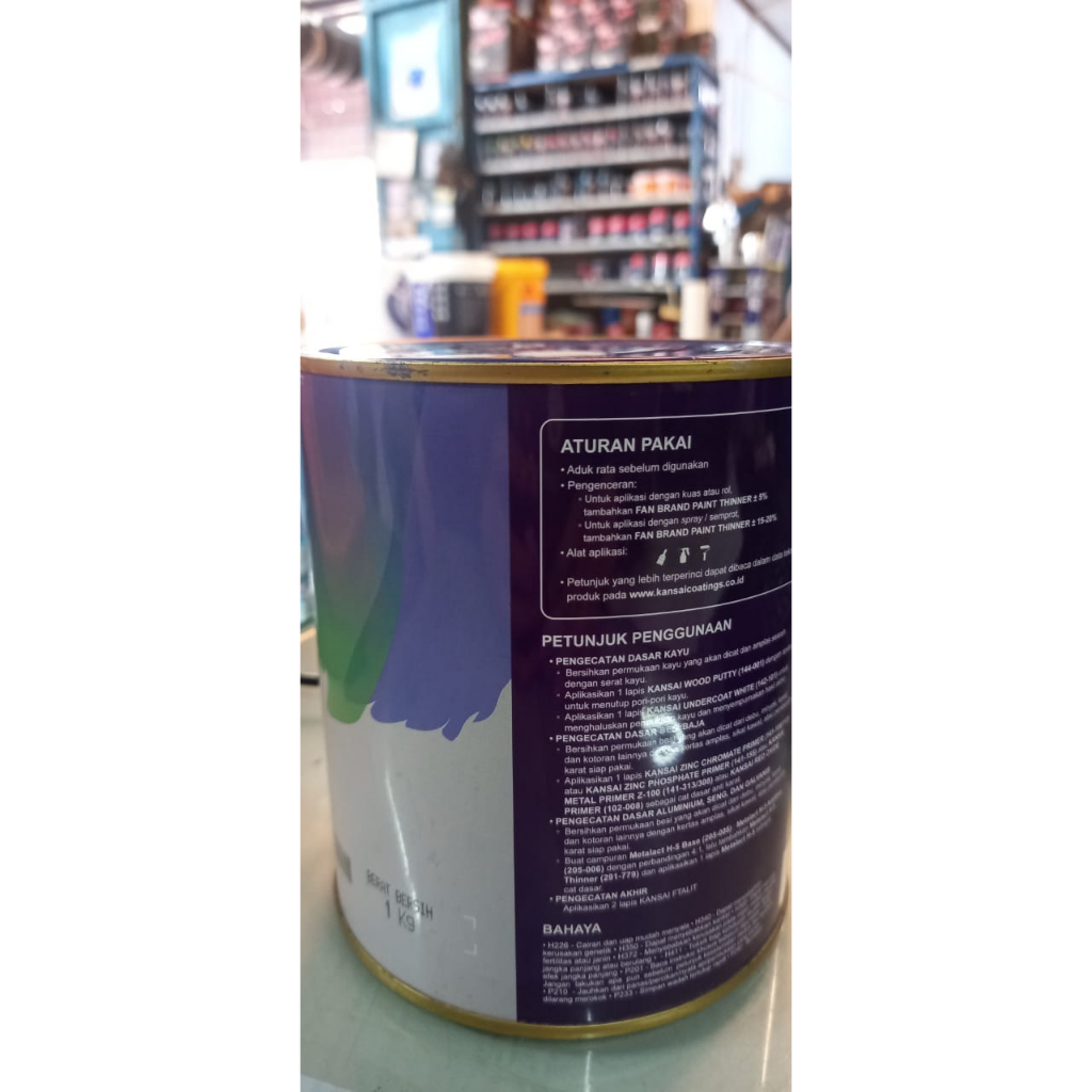 Cat Kayu Dan Besi Ftalit Doff Kansai Paint 1kg 115 - 545 Middle Green Doff