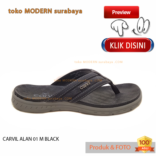 Sandal pria casual sandal sopan jepit CARVIL ALAN 01 M