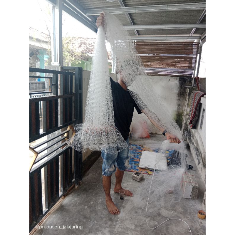 Jala Lempar ikan udang senar 3m