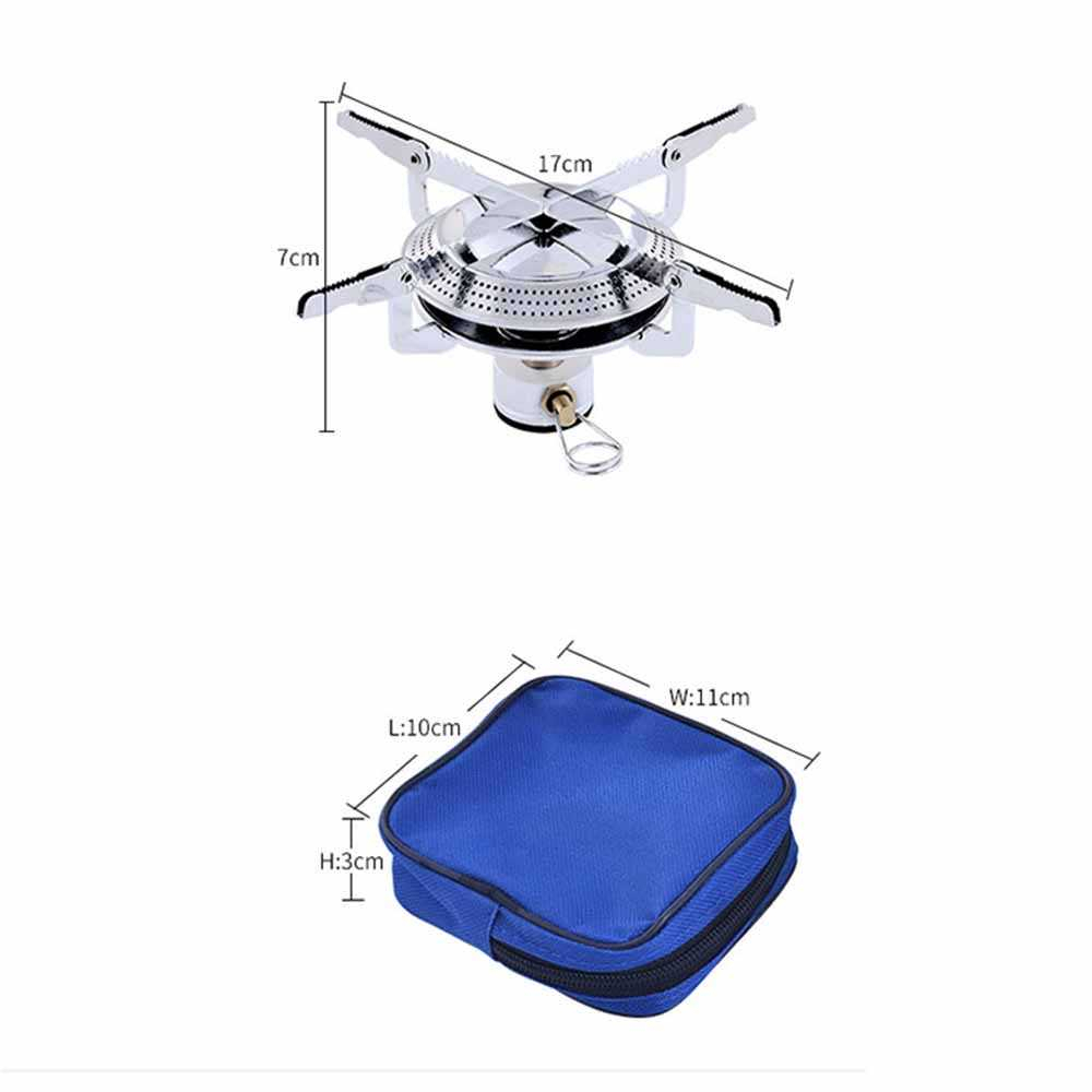 Kepala Kompor Gas Portable Windproof Camping Gas Stove Konektor Switch Portabel Braket Kuat Material Berkualitas