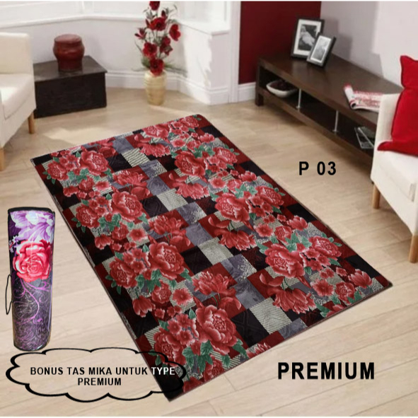 [150 x 190 Cm] Karpet Malaysia PREMIUM tebal 20MM + TAS