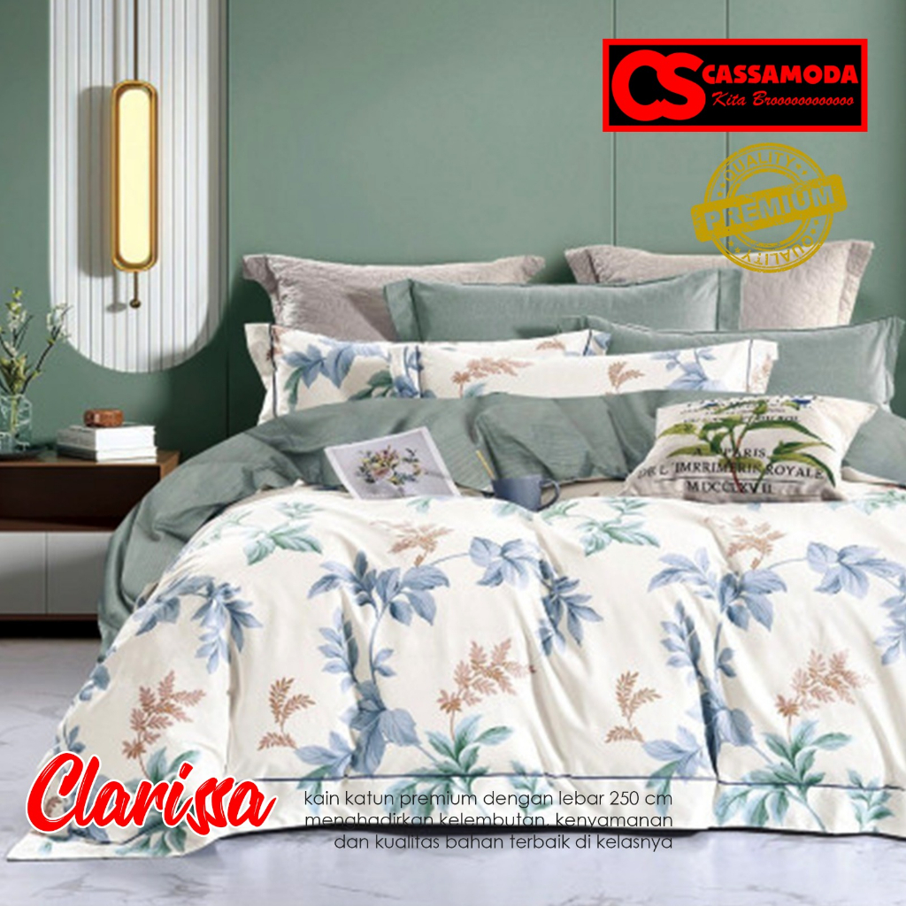 Sprei Set KATUN (160|180|200) - CLARISA by Esther Collection seprai seprei bedcover sarung bantal ae