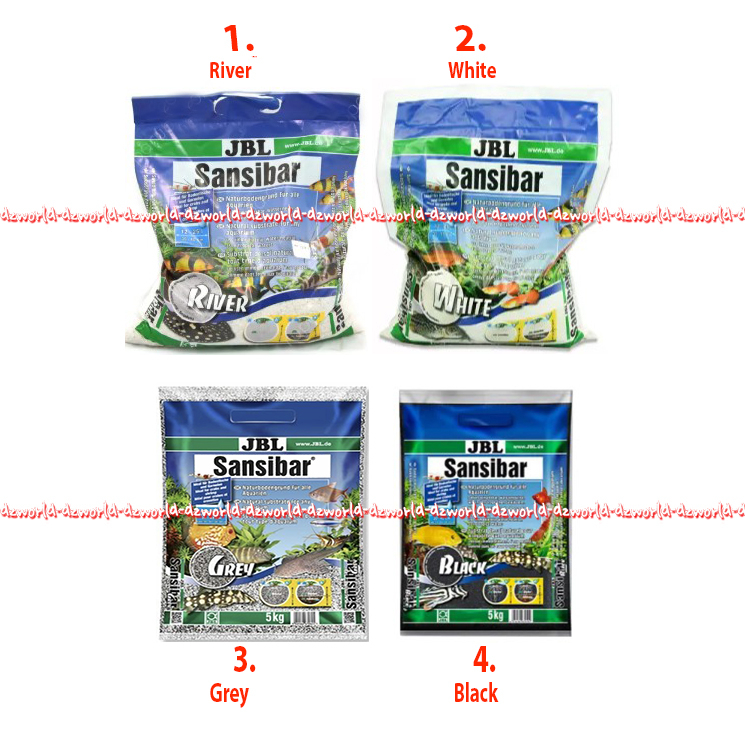 Jbl Sansibar 5kg Pasir Akuarium Natural Substrate For Any Aquarium dan Terrarium Aqua Je Be El Sanibar River White Grey Black 5 kg