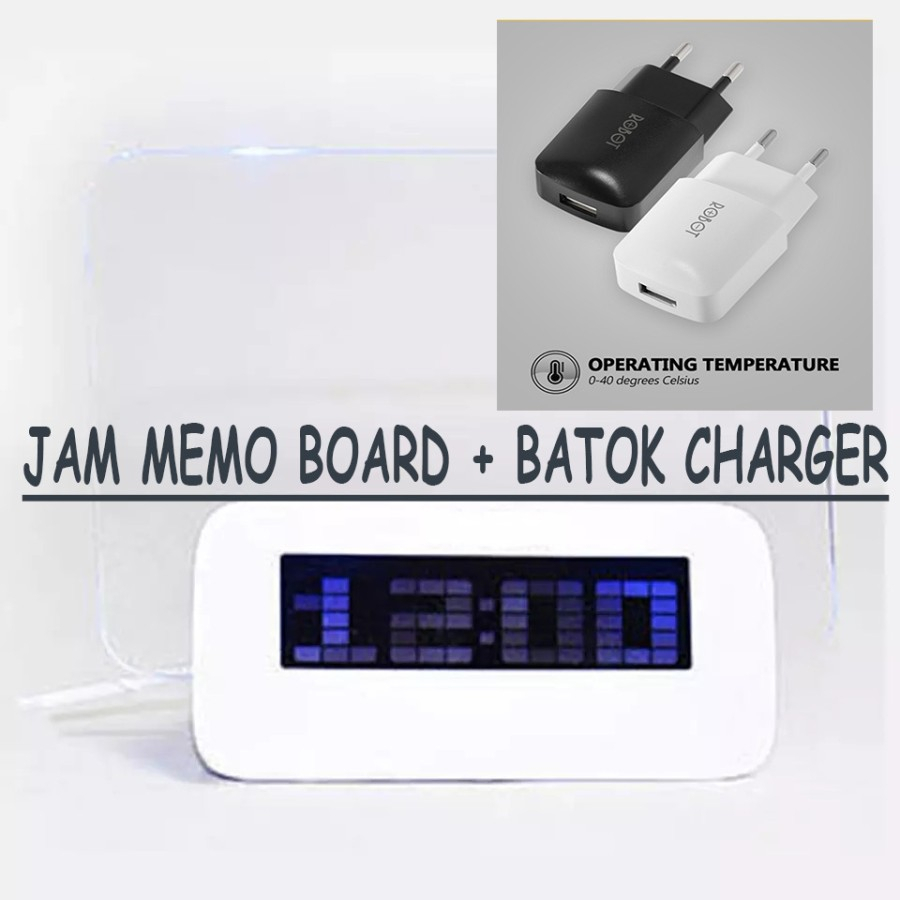 Jam Meja Led Digital Alarm Memo Board Digital Table Clock Memo Board LED