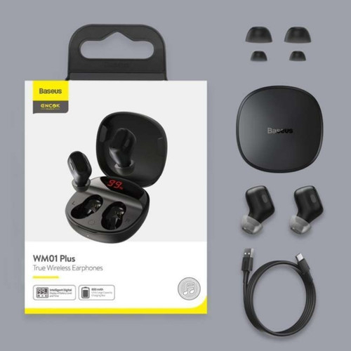 Headset bluetooth Baseus Encok WM01 Plus True Wireless Earphone TWS