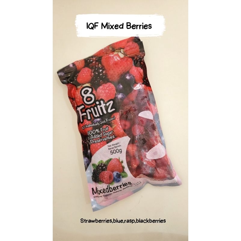 

8 FRUITZ IQF - Raspberries 500gr | Blueberries 500gr | Mixedberries 500gr | Rainbow Mix 500gr | Strawberries 500gr | Sweet Dark Cherries 500gr | Cranberries 500 gr