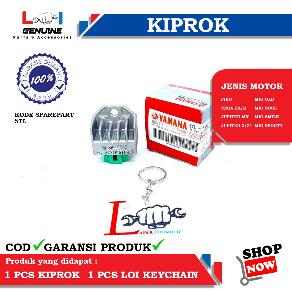 -LOI- KIPROK REGULATOR MIO SOUL KARBU, MIO SMILE ,MIO SPORTY, FINO KARBU, NOUVO 5TL