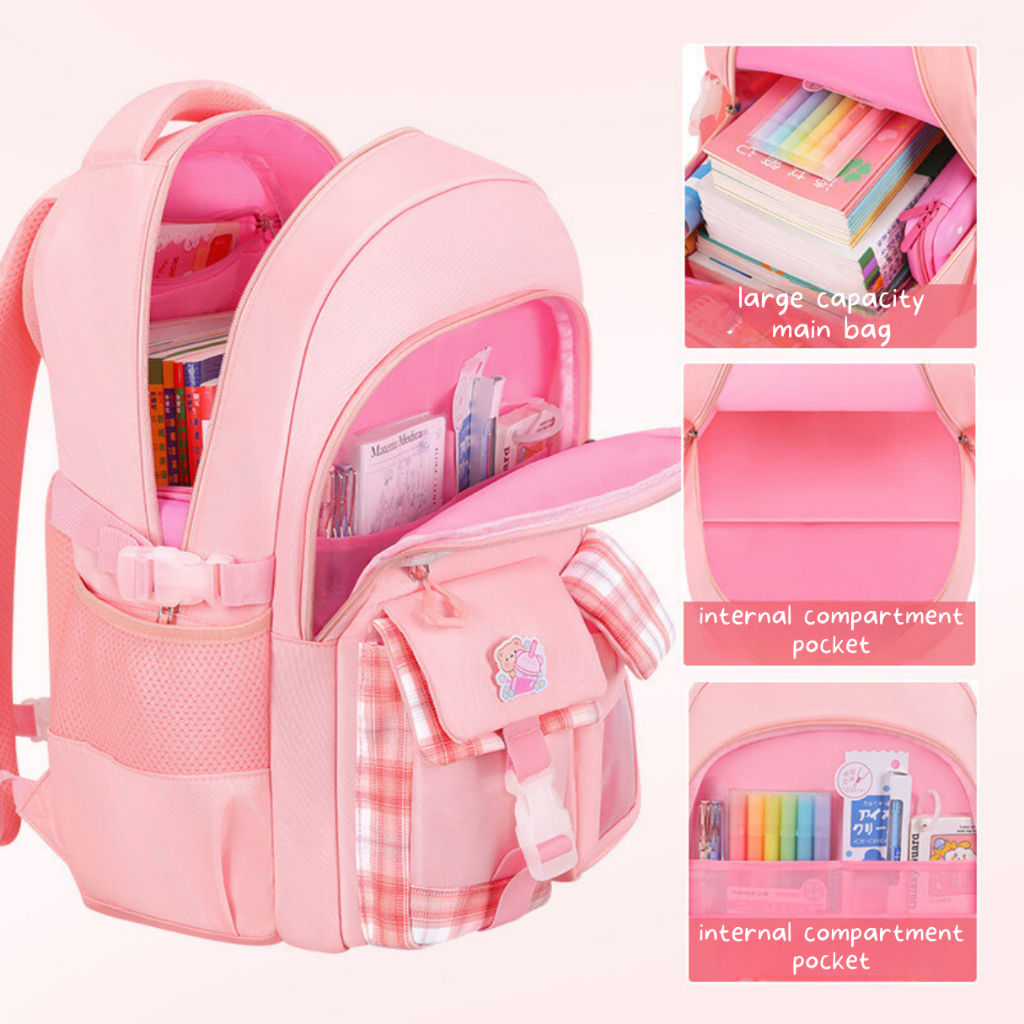 𝐆𝐨𝐨𝐝𝐬𝐂𝐨 Tas Ransel Sekolah Anak Perempuan Tas Sekolah Anak Model Korea Import Tas Ransel Wanita Backpack Korean Fashion