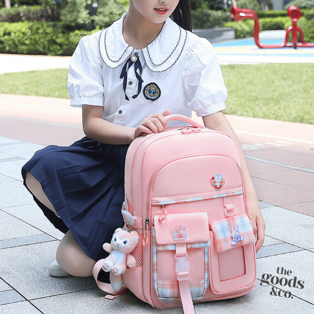 𝐆𝐨𝐨𝐝𝐬𝐂𝐨 Tas Ransel Sekolah Anak Perempuan Tas Sekolah Anak Model Korea Import Tas Ransel Wanita Backpack Korean Fashion