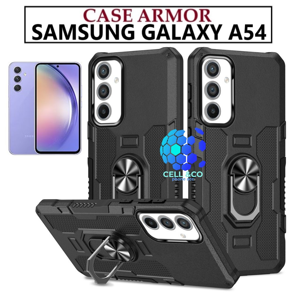 Case Armor SAMSUNG GALAXY A54 Iring Cincin Magnetic Kesing Hp Protect kamera Premium Hard Case Standing Robot Pelindung Kamera