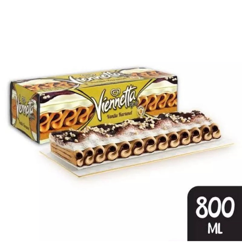 WALL'S VIENNETTA GOLD ICE CREAM VANILLA CARAMEL 800ML
