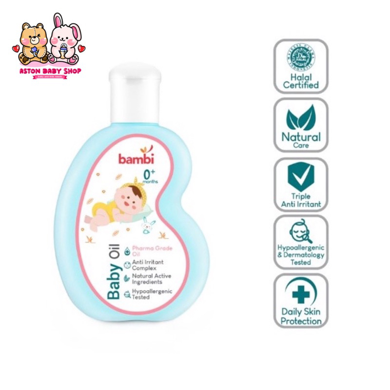 Bambi Baby Oil with Licorice &amp; Chamomile 100 ml Minyak Bayi