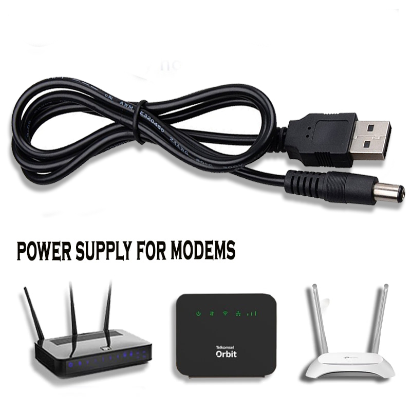 Kabel Usb power modem/Router Orbit telkomsel To Dc 12 Volt step up