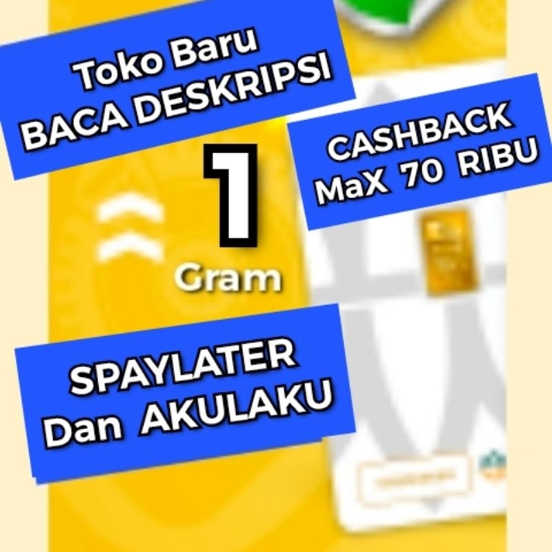 Emas 1 gram gr SPAYLATER 2023 RM LM Antam 1gr 1g Redmark Logam Mulia Terbaru