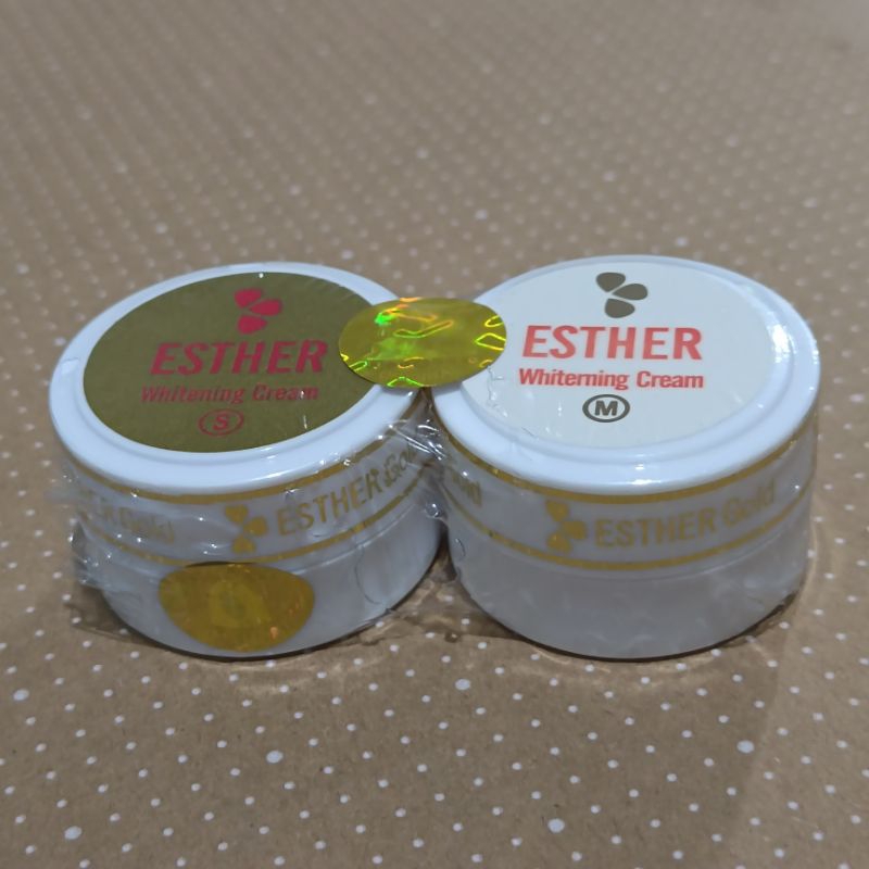 ESTHER CREAM GOLD COKELAT / GOLD HOLO / GOLD BUNGA LIST / GOLD BUNGA NO LIST GARANSI 100% ORIGINAL