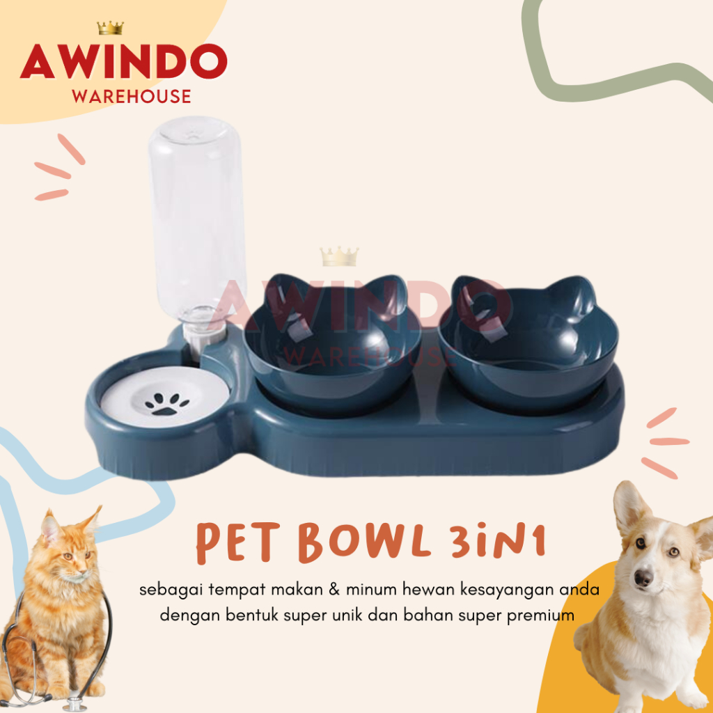 PLATE 23 - Premium Tempat Piring Pakan Minum Makan Kucing Anjing Kelinci Pet Feeder Plate