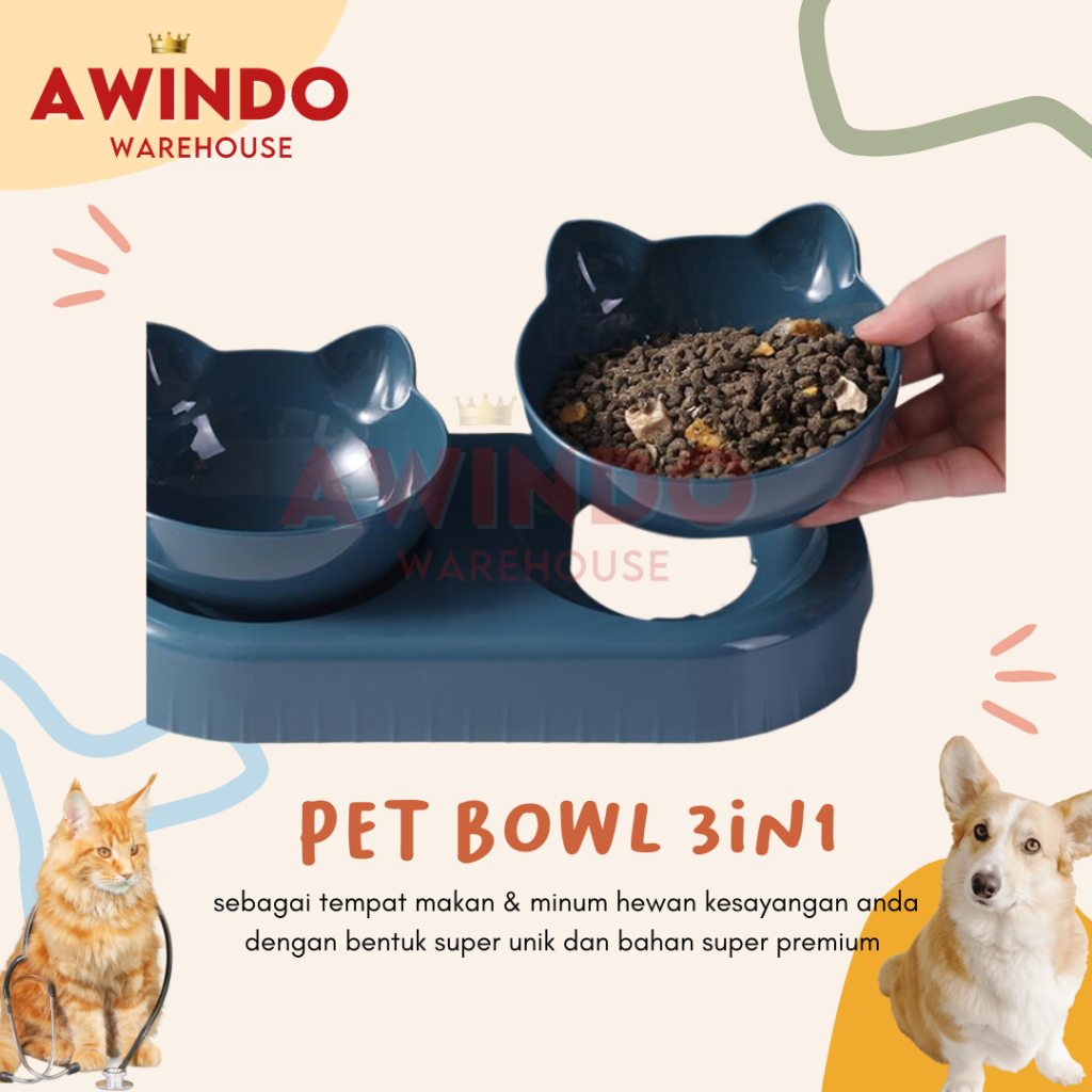 PLATE 23 - Premium Tempat Piring Pakan Minum Makan Kucing Anjing Kelinci Pet Feeder Plate