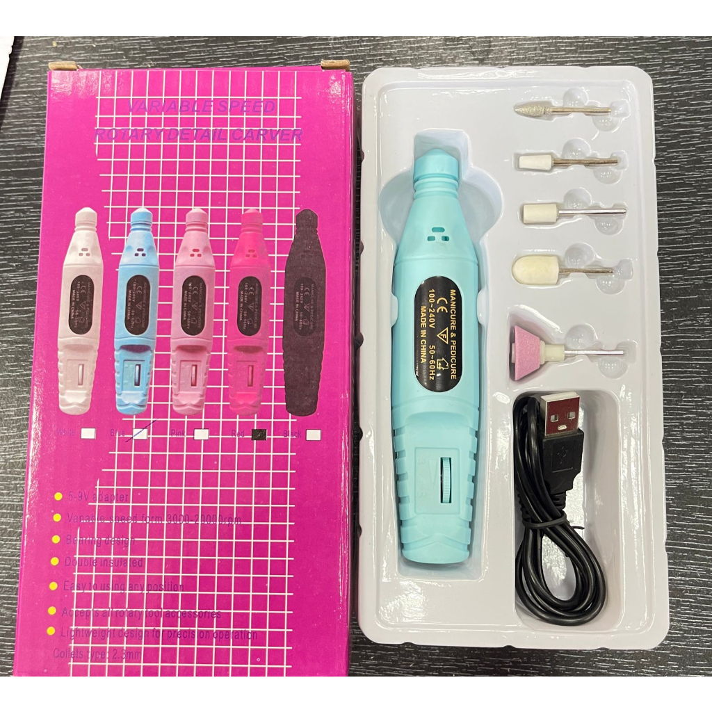 Bor mini / Electric Nail Drill Grinding Manicure Machine Mesin Kikir Amplas Kuku Listrik Nail Art Pen Pedicure