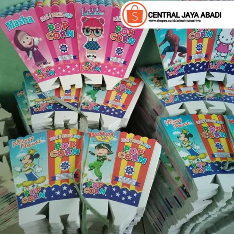 

100 LEMBAR KERTAS POPCORN 12 × 6 BAHAN IVORI PUTIH | KARDUS KEMASAN POPCORN UKURAN 12 × 6 PRODUK TERBARU | ARINA SHIVA GROUP 29