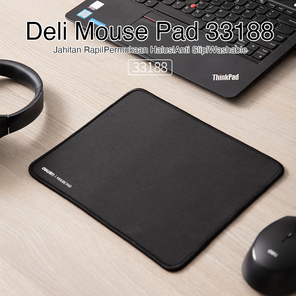 Deli Mouse Pad Mousepad Komputer 250*200*3mm Polos dan Bergambar 83001 33188-1