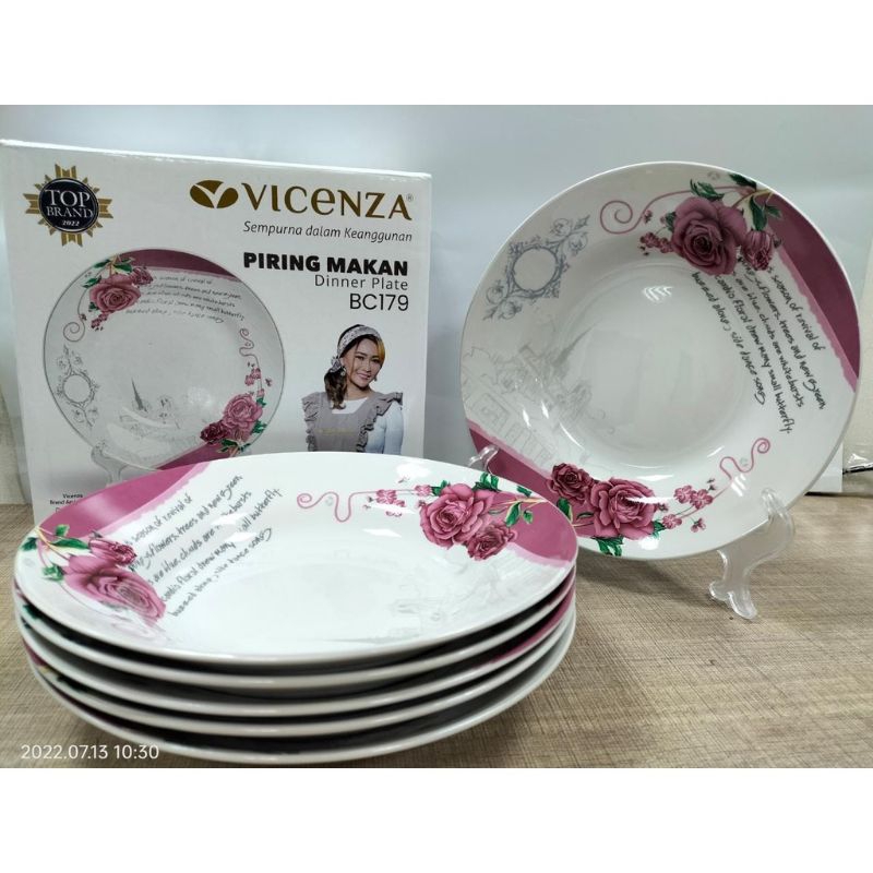 Piring Makan Keramik Vicenza Eternity 9"