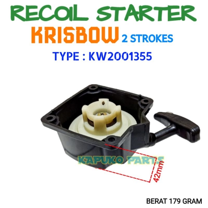 KRISBOW KW2001355 RECOIL STARTER UNTUK MESIN POTONG RUMPUT 2 TAK