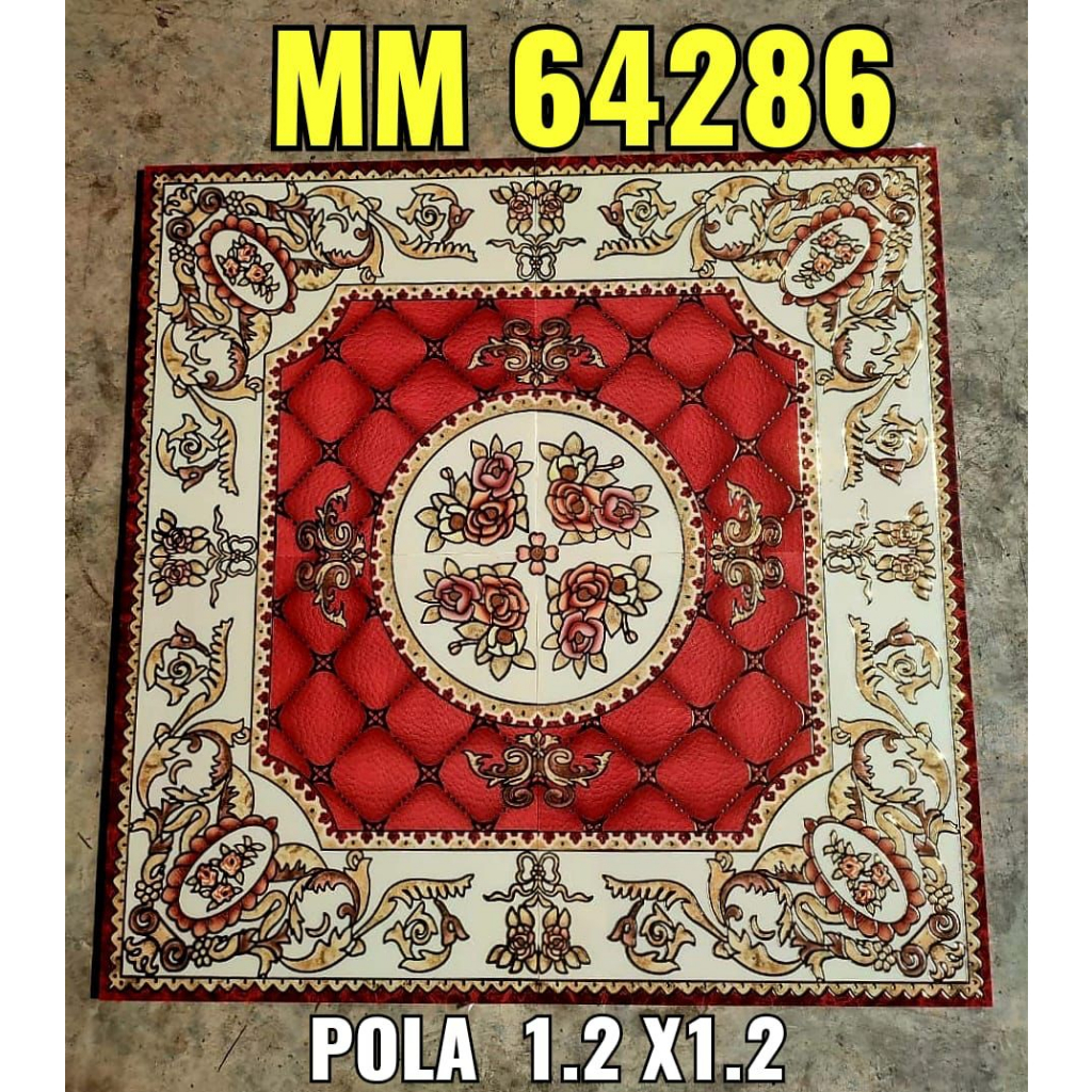 Pola Granit Mewah 120 cm x 120 cm - 4 keping