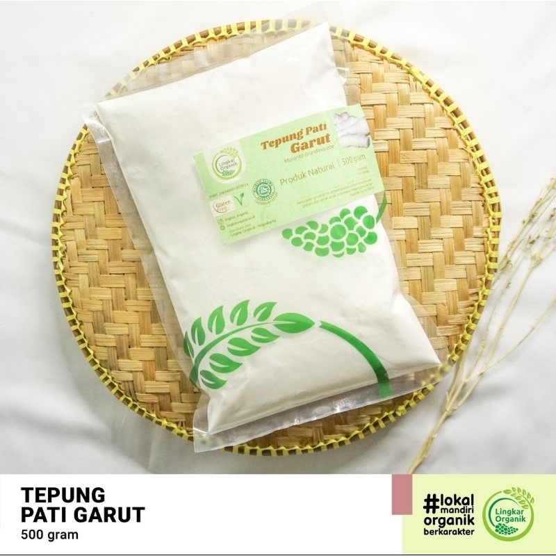 

Tepung Pati Garut Lingkar Organik 500 gr Gluten Free