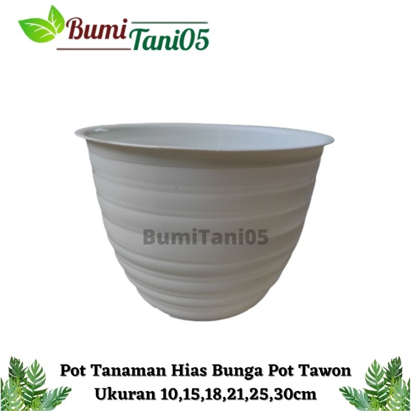 Pot Tawon 25 Cm Putih Pot Tanaman Hias Bunga