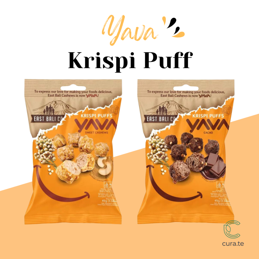 EAST BALI YAVA CASHEWS KRISPI PUFFS COKLAT MENTE | SNACK PUFF CEMILAN KACANG MEDE