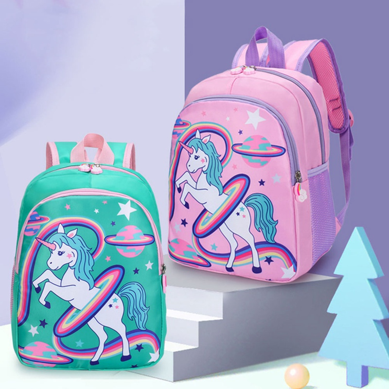 MOEZHA TAS _ TAS RANSEL ANAK PEREMPUAN MOTIF (KUDA PONNY) TAS SEKOLAH ANAK CEWEK TK SD BAHAN KANVAS DINIER