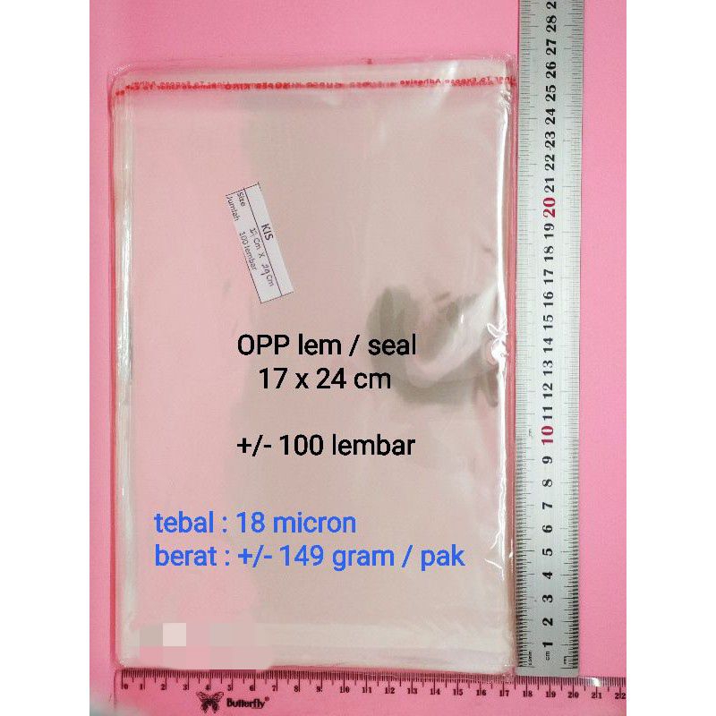 

plastik OPP lem 17x24 cap beruang