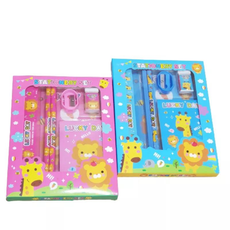 MJ88 Pensil Anak Set Stationery Alat Tulis kotak Pensil Karakter /Book Set Alat Tulis Paket Buku Unik / Paket Alat Tulis Set /Stationery Set Corak Gambar /Memo /Souvenur Ulang Tahun Anak / Paket Alat Tulis Anak /Stationery Set Tas/Set Alat Tulis Set