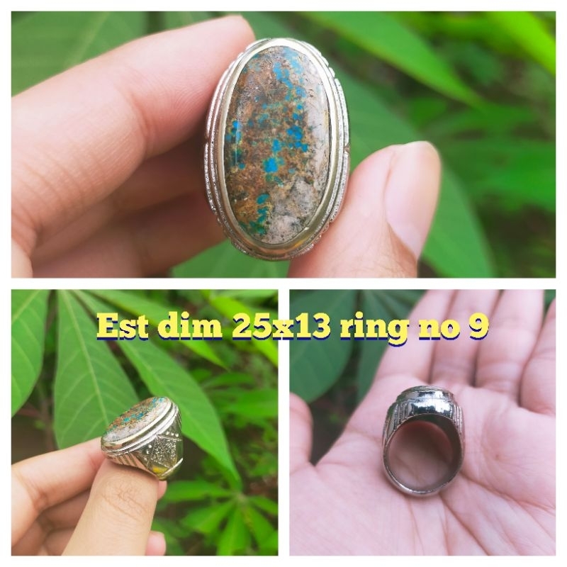 batu pirus Persia asli kesan lawasan