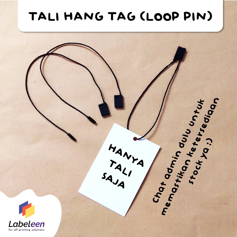 

Tali Hangtag baju lock pin nylon | Tali Handtag Hitam Premium Loop